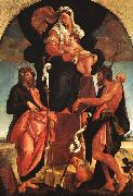 BASSANO, Jacopo Madonna and Child with Saints ff oil on canvas